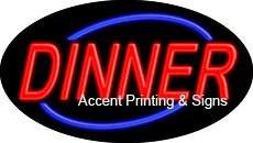 Dinner Flashing Handcrafted Real GlassTube Neon Sign
