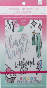American Crafts Planner Stickers 12-Page Book 4.75"X9"-Color Magic