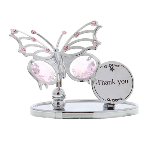 Crystocraft Butterfly Plaque Swarovski Crystal Ornament