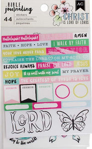 American Crafts Bible Journaling Stickers 4"X7" 3/Pkg-Watercolor