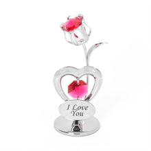 Load image into Gallery viewer, Crystocraft Celebration Heart &amp; Tulip Swarovski Crystal Ornament