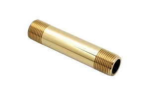 BrassCraft 6-Inch Polished Brass Pipe Nipple, 1/2" OD x 3", 113-08-6-PD