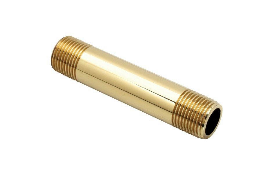 BrassCraft 6-Inch Polished Brass Pipe Nipple, 1/2