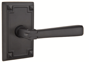 Arts & Crafts Lever With Rectangular Rosette (Several Finish Options)