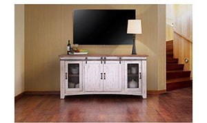 Crafters and Weavers Granville White 70" TV Stand / Sideboard / Console Table with Sliding Doors