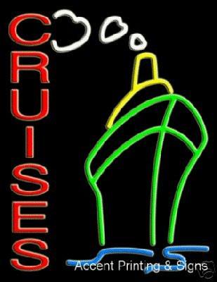Cruises Large Handcrafted Real GlassTube Neon Sign