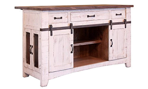 Crafters and Weavers Greenview 3 Drawer Kitchen Island w/2 sliding doors & 2 Mesh doors / Kitchen Counter