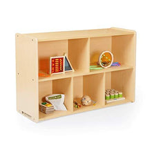 Load image into Gallery viewer, Products guidecraft 5 compartment storage shelves 30 toddlers wooden organizer cabinet for school home or daycare teachers book cubby and toy shelf