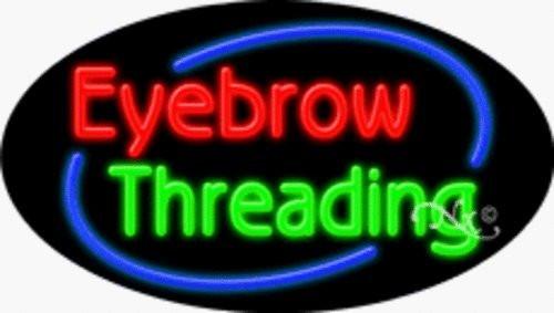 Eyebrow Threading Handcrafted Energy Efficient Real Glasstube Flashing Neon Sign