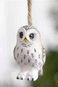 Giftcraft Painted Wood Owl Ornament, Choice of Style