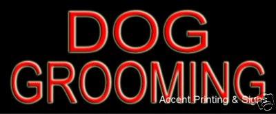 Dog Grooming Handcrafted Real GlassTube Neon Sign