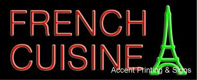French Cuisine Handcrafted Real GlassTube Neon Sign