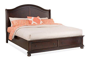 American Woodcrafters 1310-50SB Hyde Park Sleigh Storage Bed, Queen, Brown