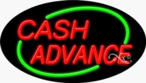 Cash Advance Handcrafted Energy Efficient Real Glasstube Flashing Neon Sign