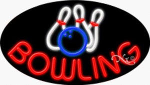 Bowling Handcrafted Energy Efficient Real Glasstube Flashing Neon Sign