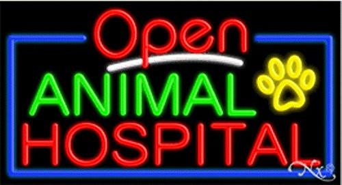 Animal Hospital Open Handcrafted Energy Efficient Glasstube Neon Signs