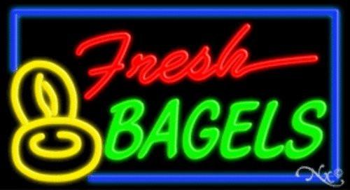 Fresh Bagels Handcrafted Energy Efficient Glasstube Neon Signs