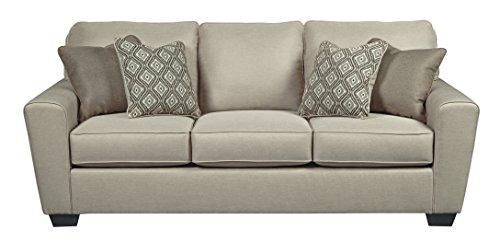 Benchcraft - Calicho Contemporary Sofa Sleeper - Queen Size Mattress Included - Ecru