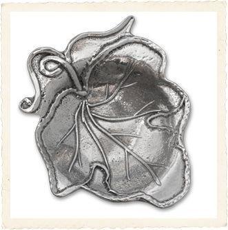 Crosby & Taylor Handcrafted Pewter Tea Bag Holder, Vineyard