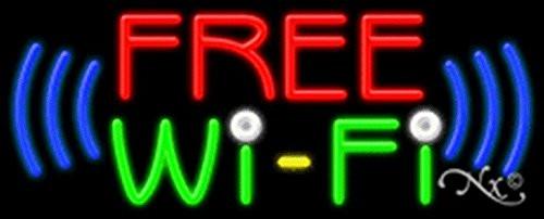 Free Wifi Handcrafted Energy Efficient Glasstube Neon Signs