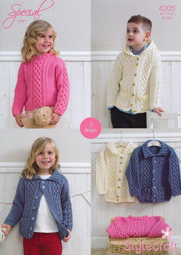 Duffle Jackets and Sweater in Stylecraft Special Aran (4205)