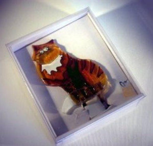 Gift Craft Fused Glass Cat Nightlight