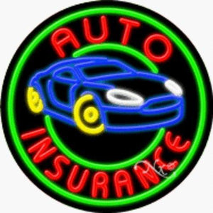 Auto Insurance Handcrafted Energy Efficient Real Glasstube Neon Sign
