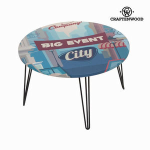 Blue round centre table by Craftenwood