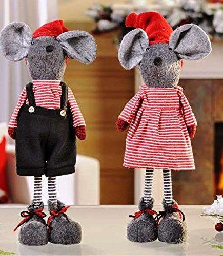 Giftcraft Standing Mouse Figurines, Set of 2