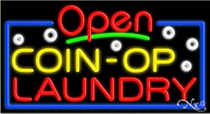 Coin Op Laundry Open Handcrafted Energy Efficient Glasstube Neon Signs