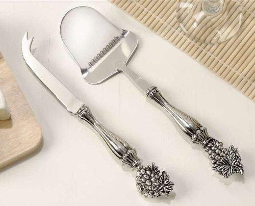 Giftcraft Cheese Knife and Cheese Plane, Grape Motif