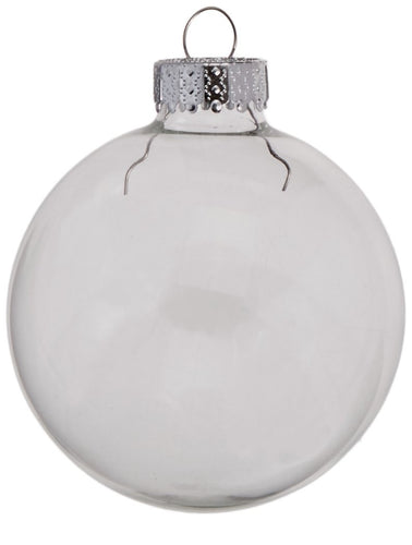 Darice Frosty, Heavy Duty, Round Glass Balls – Removable Top - Can Be Painted, Embellished and Filled – Make Customized Holiday Ornaments – Perfect for Crafting and Winter Décor, 70mm (6 Pieces)