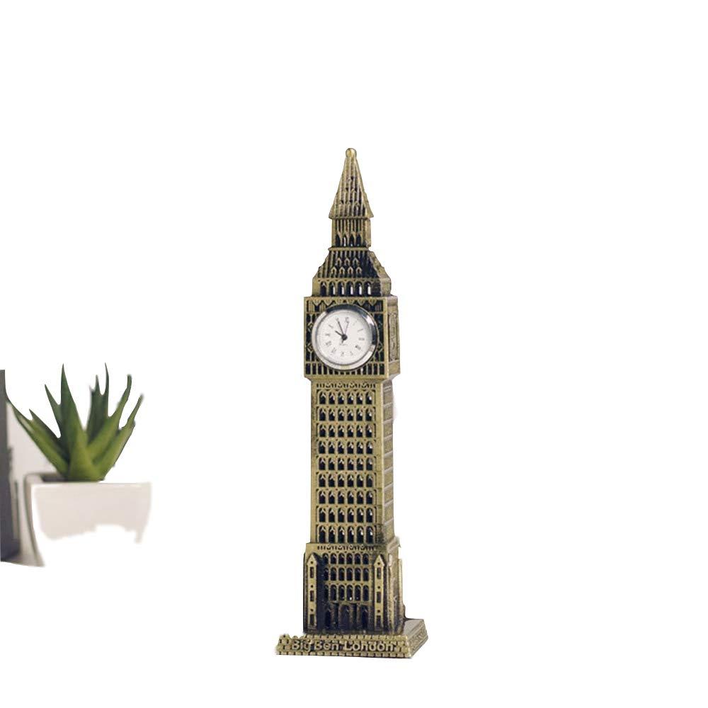 Fanhui Continental Retro British Big Ben Creative Home Furnishing Metal Ornament London Big Ben Clock Handicrafts