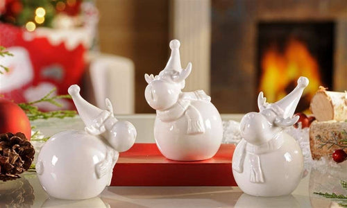 Giftcraft Ceramic Moose Figurines, Set of 3