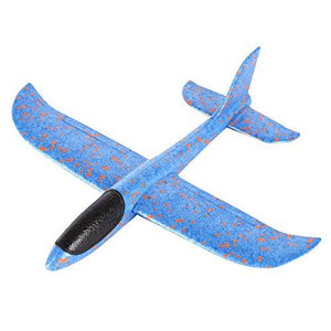Boy Birthday Gift Foam Throwing Glider Airplane Inertia Aircraft Toy A, Blue