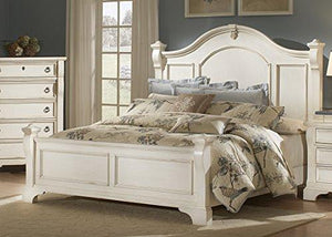 American Woodcrafters 2910-50POS Heirloom Poster Bed, Queen, Antique White