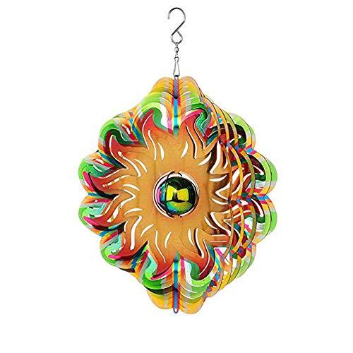 FENDISI Stainless Steel Wind Spinner- 3D Indoor Outdoor Garden Decoration Crafts Ornaments 1