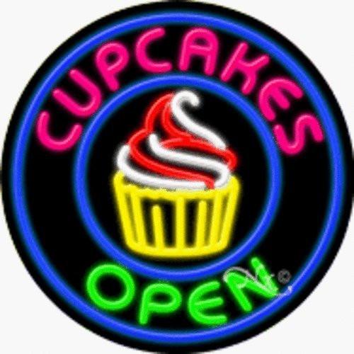 Cupcakes - Open Handcrafted Energy Efficient Real Glasstube Neon Sign