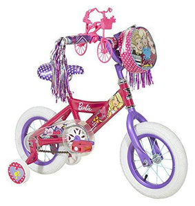 Dynacraft Barbie Girls Mini Street Bike 12", Pink/Purple/White