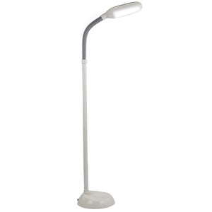 Brightech Litespan LED Bright Reading and Craft Floor Lamp - Modern Standing Pole Light - Dimmable, Adjustable Gooseneck Task Lighting Great in Sewing Rooms, Bedrooms - Black