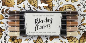 American Crafts Blending Markers 5/Pkg-Neutrals