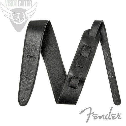 Fender® Artisan Crafted Leather Straps - Black 2.5
