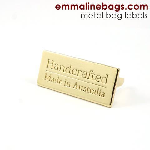 Emmaline Bags -Metal Bag Label Gold: 