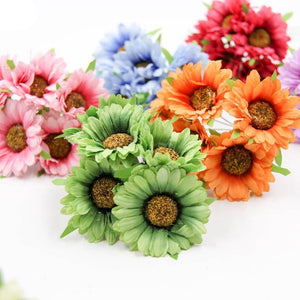 Artificial Sunflower  Bouquet for Party Wedding 6Pcs Craft Supplies