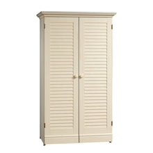 Load image into Gallery viewer, Great sauder 158097 harbor view craft armoire l 35 12 x w 21 81 x h 61 58 antiqued white finish
