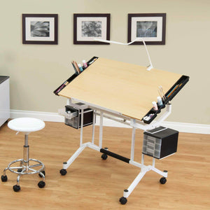 Great studio designs pro craft station in white with maple 13245