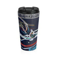 Load image into Gallery viewer, Chris Craft Silver Arrow interior and outside in NeonStainless Steel Travel Mug