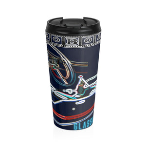 Chris Craft Silver Arrow interior and outside in NeonStainless Steel Travel Mug