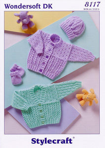 Cardigans, Hat & Mittens in Stylecraft Wondersoft DK (8117)