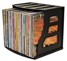 Load image into Gallery viewer, Save on vinyl record storage crate lp album holder holds over 70 records lever arch shelf office desktop organizer ring binder stand craft scrapbook paper rack cube box stackable binder way brand
